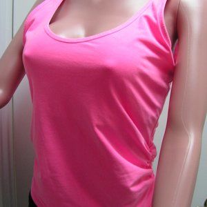 Victoria's Secret hot pink yoga shelf bra top, size L